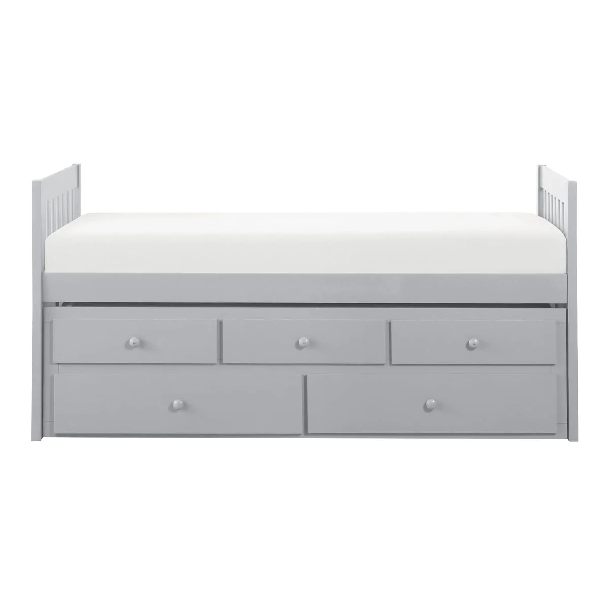 Transitional Twin Over Twin Trundle Bed with Storage