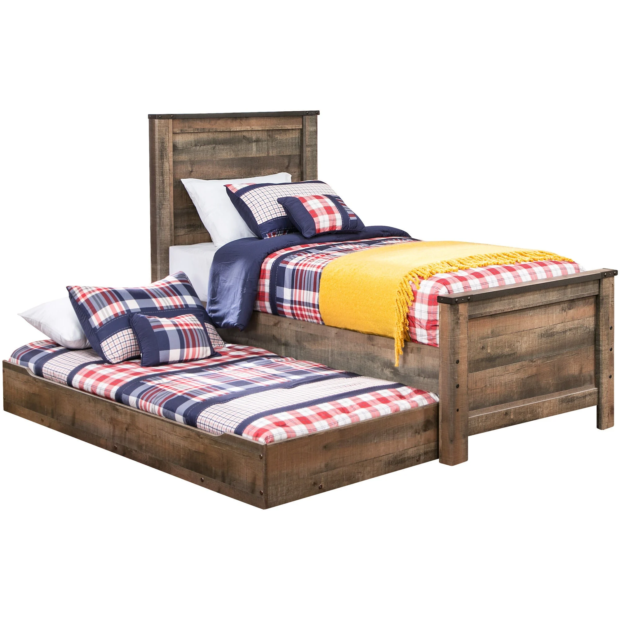 Trinell Panel Bed with Twin Trundle