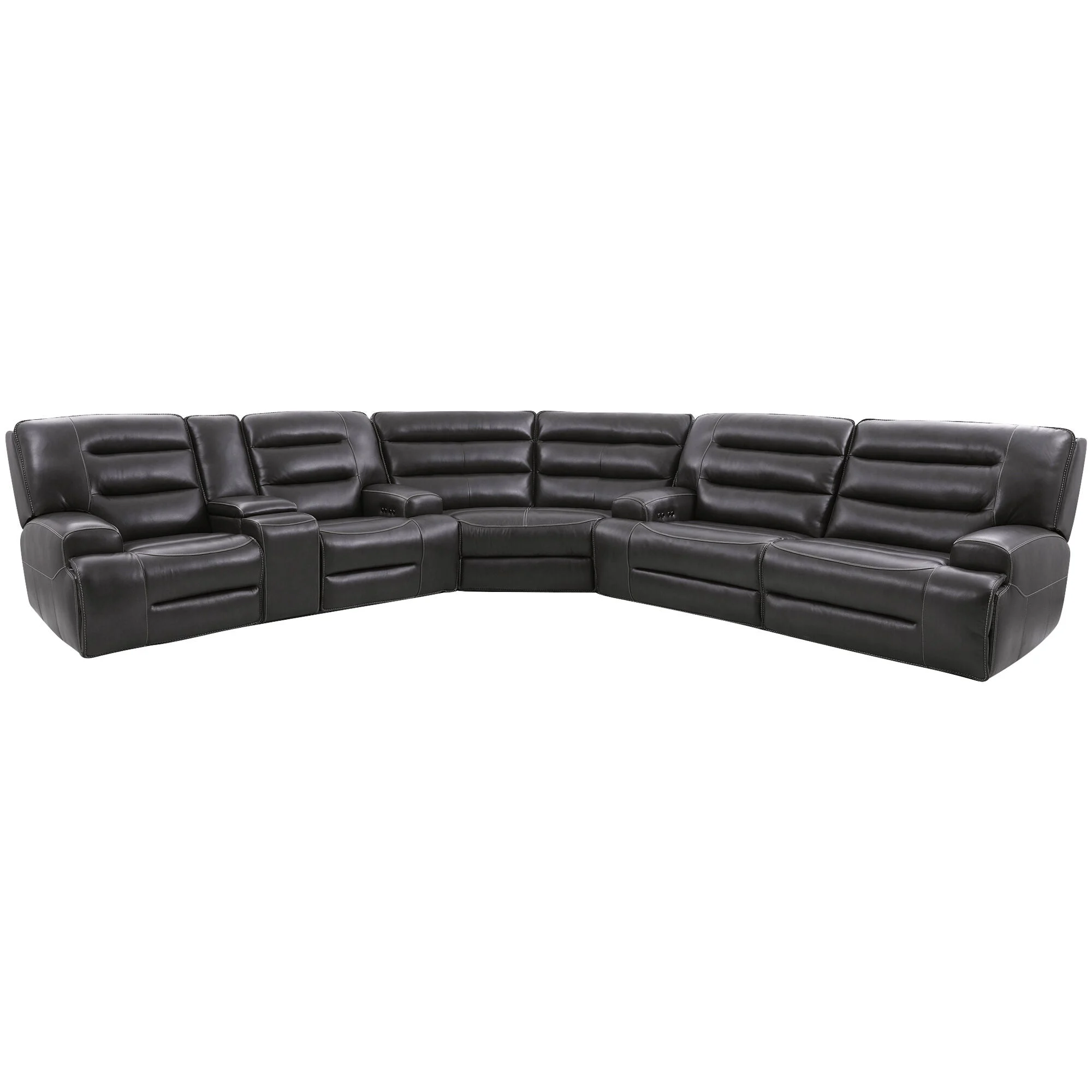 Triton Gray 3 Piece Power Plus Reclining Sectional