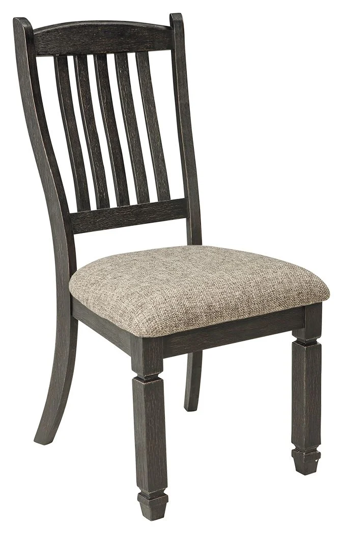 Tyler Creek - Black / Grayish Brown - Dining UPH Side Chair (Set of 2) - Slatback