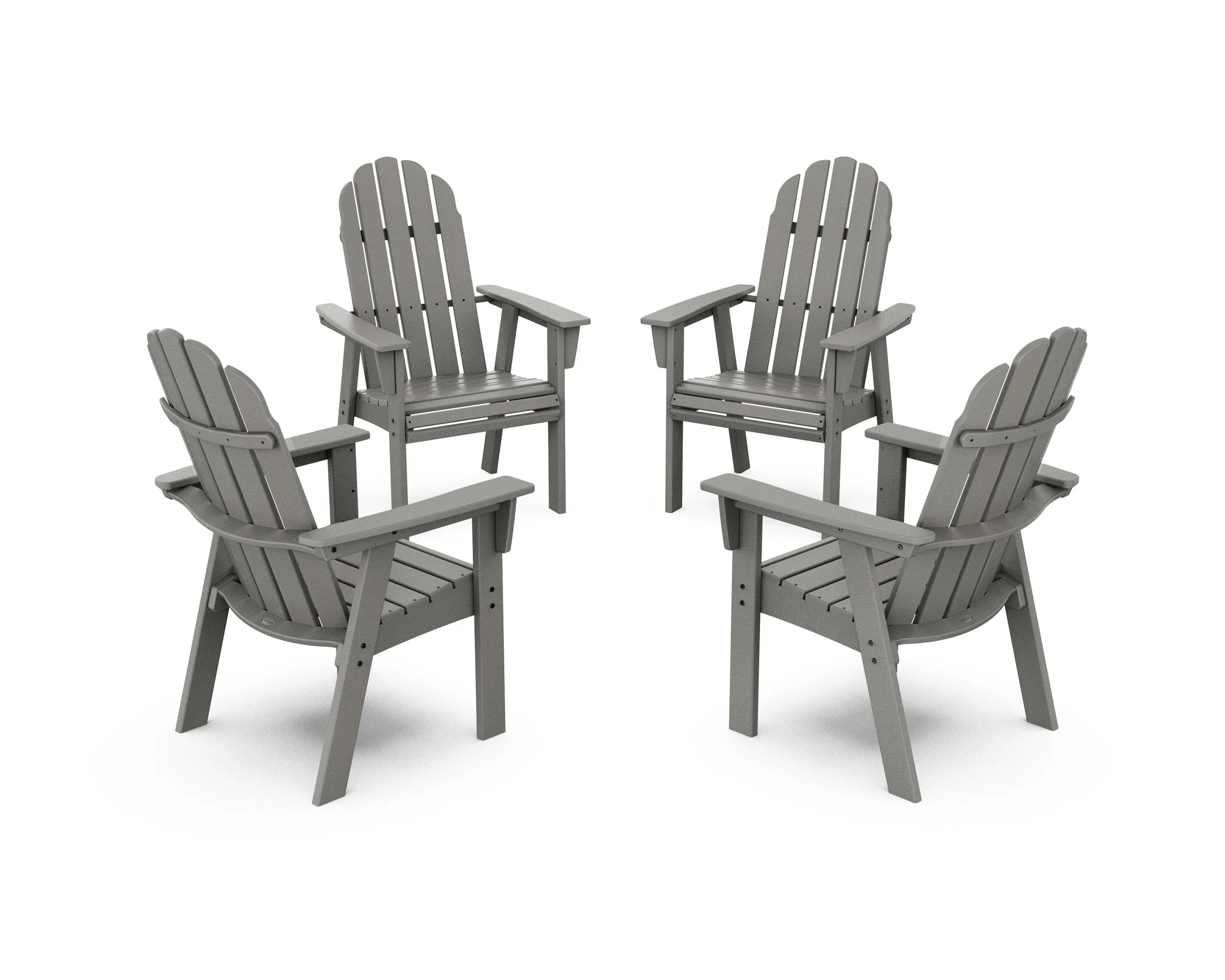 Vineyard 4-Piece Curveback Upright Adirondack Conversation Set
