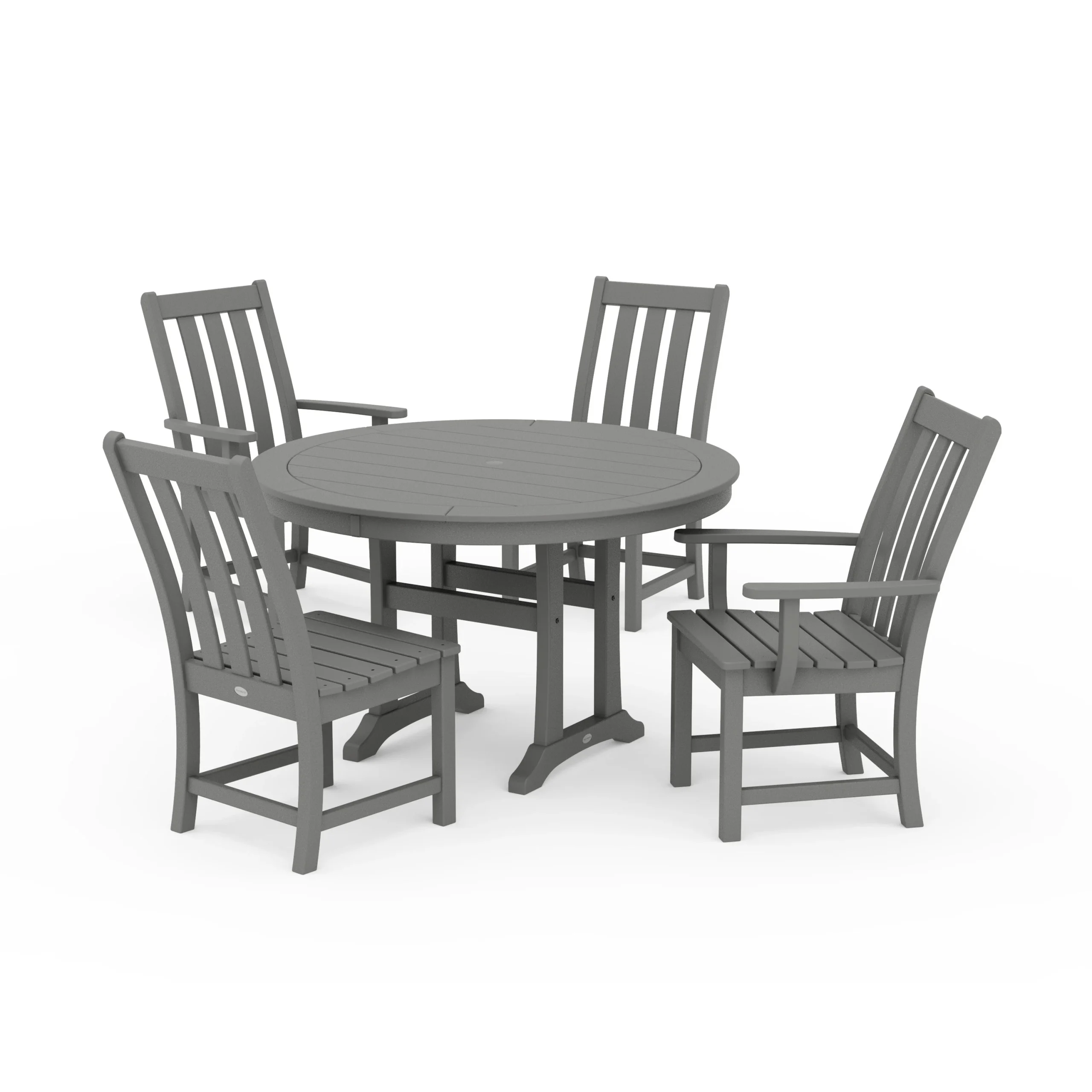 Vineyard 5-Piece Nautical Trestle Dining Set