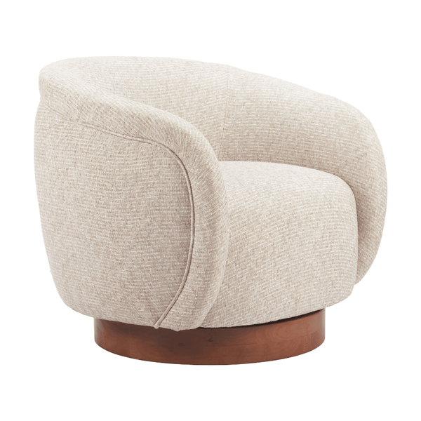 Vinta Swivel Chair Beige | Modern Architectural Swivel Seating