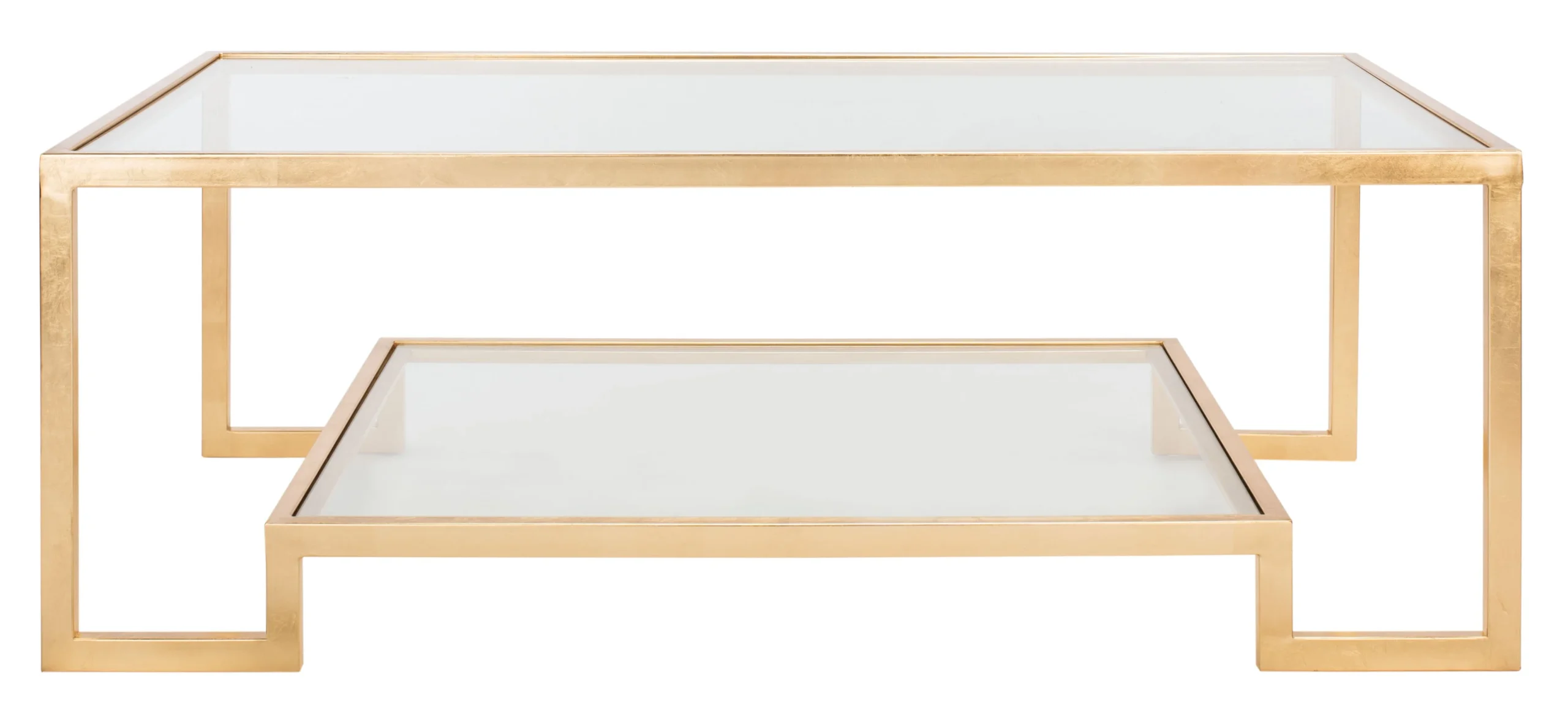 Vivian Rectangle Gold Leaf Coffee Table