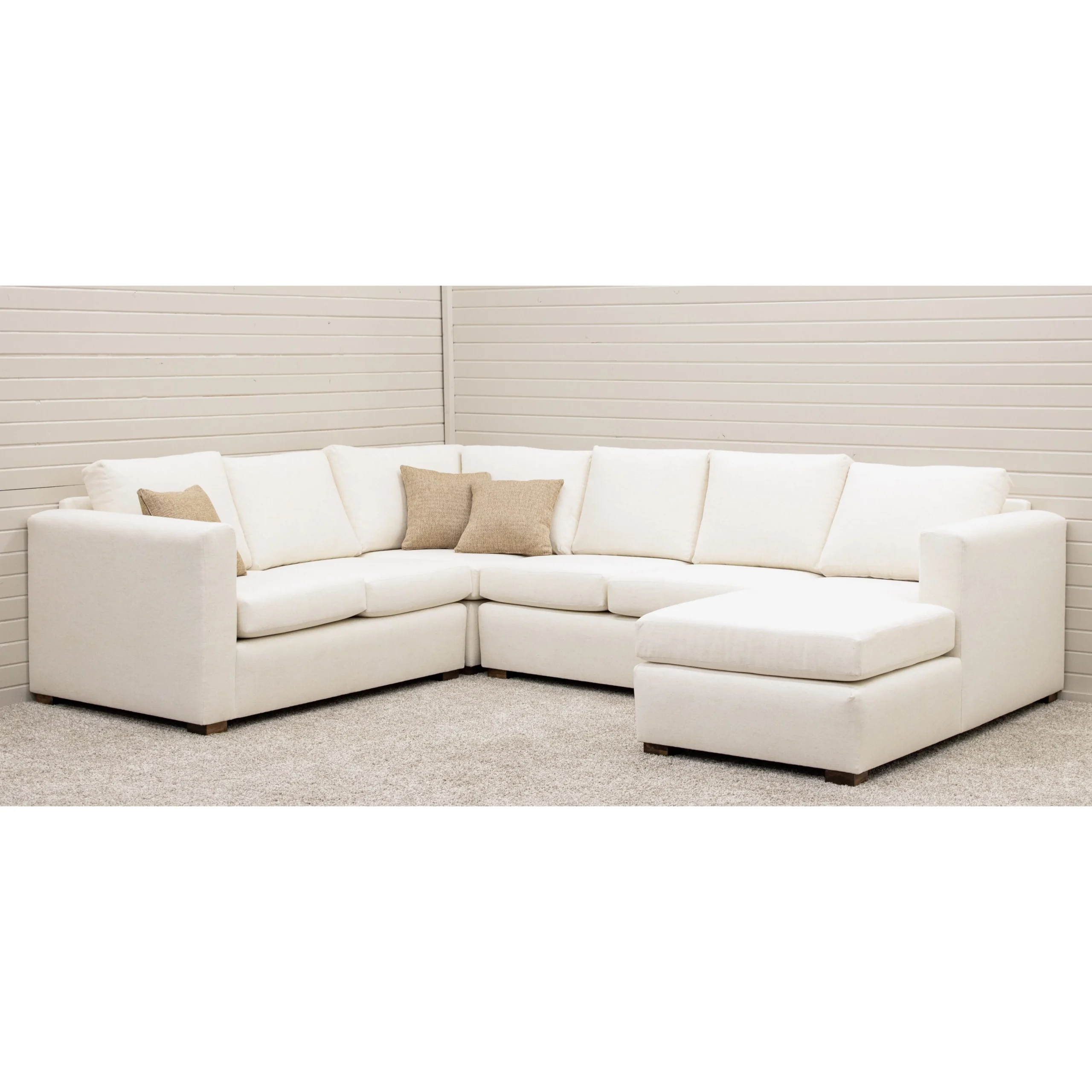 Westbrook White Stationary Sectional with Chaise | C8-80