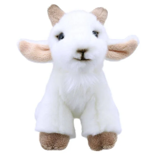 Wilberry White Mini Goat Plush Toy Super Cute Great for Toddlers