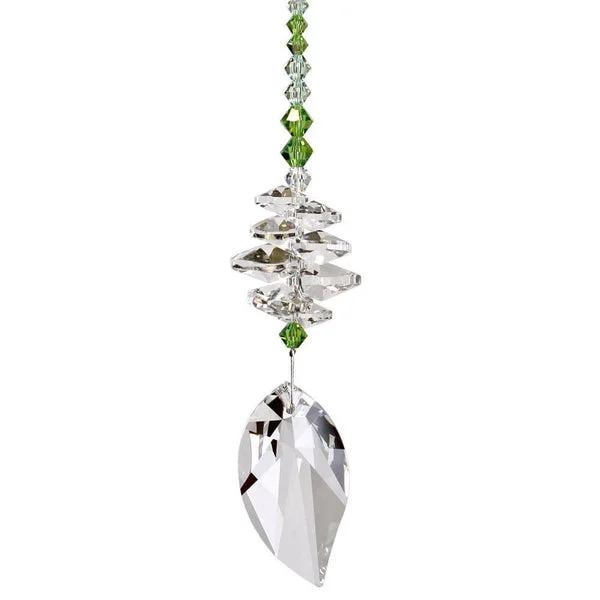 Woodstock Chimes Spring Leaf Genuine Austrian Crystal Brilliance Cascade