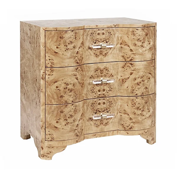 Worlds Away Calvin Burl Wood Chest