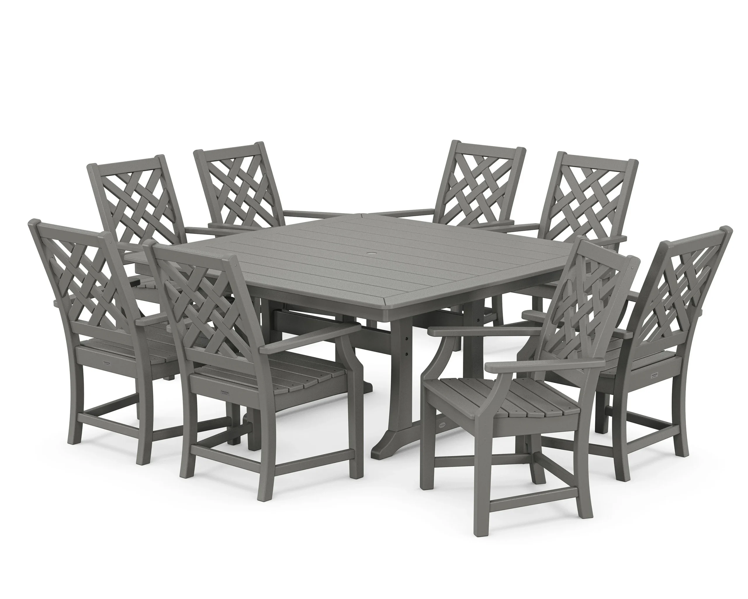 Wovendale 9-Piece Square Dining Set with Trestle Legs