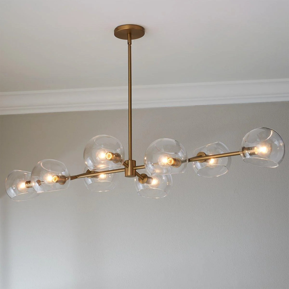 Xaviero Glass Island Chandelier - Clear