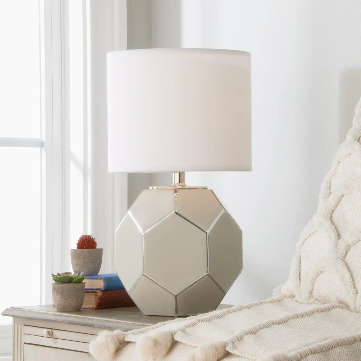 Young House Love Hexagon Glass Table Lamp